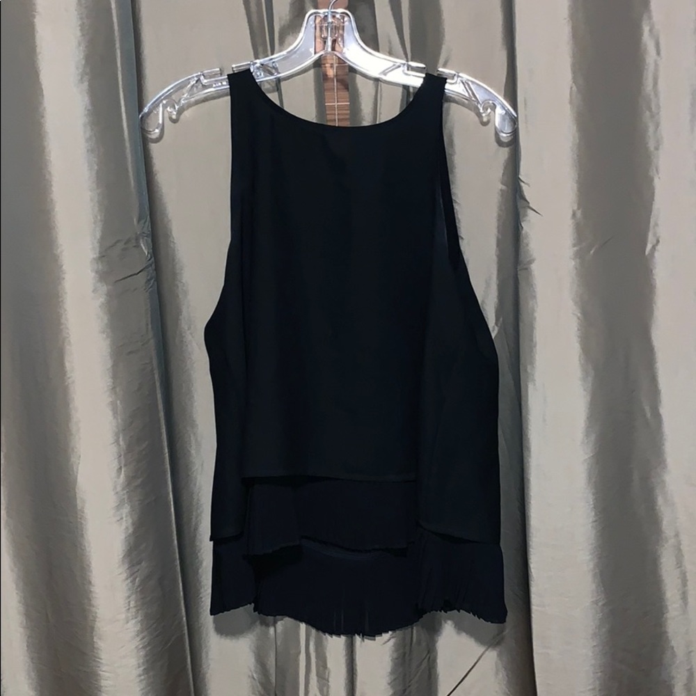 Black sleeveless top